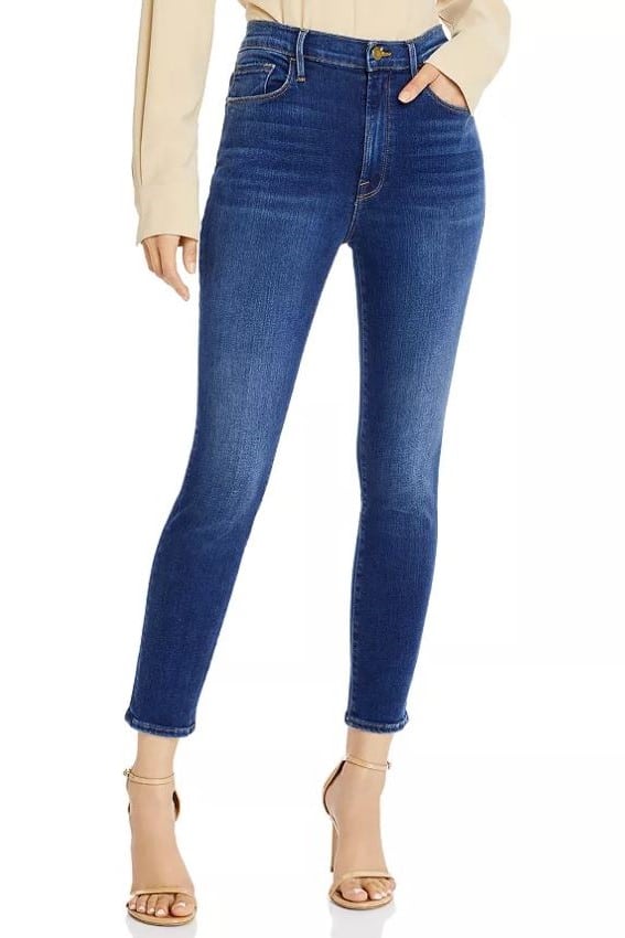 Wardrobe Essentials - Frame women's mid wash skinny jeans
