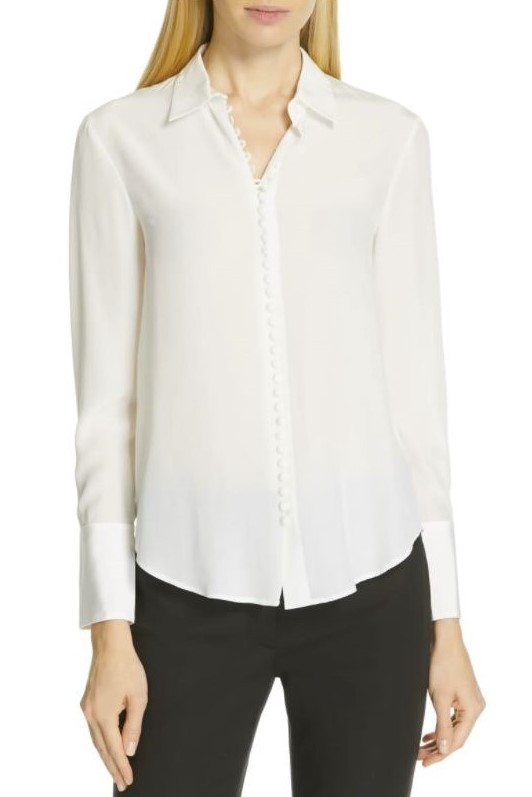 Wardrobe Essentials - Club Monaco women's white dress shirt