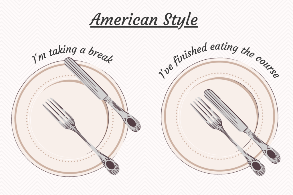 Resting utensils American style